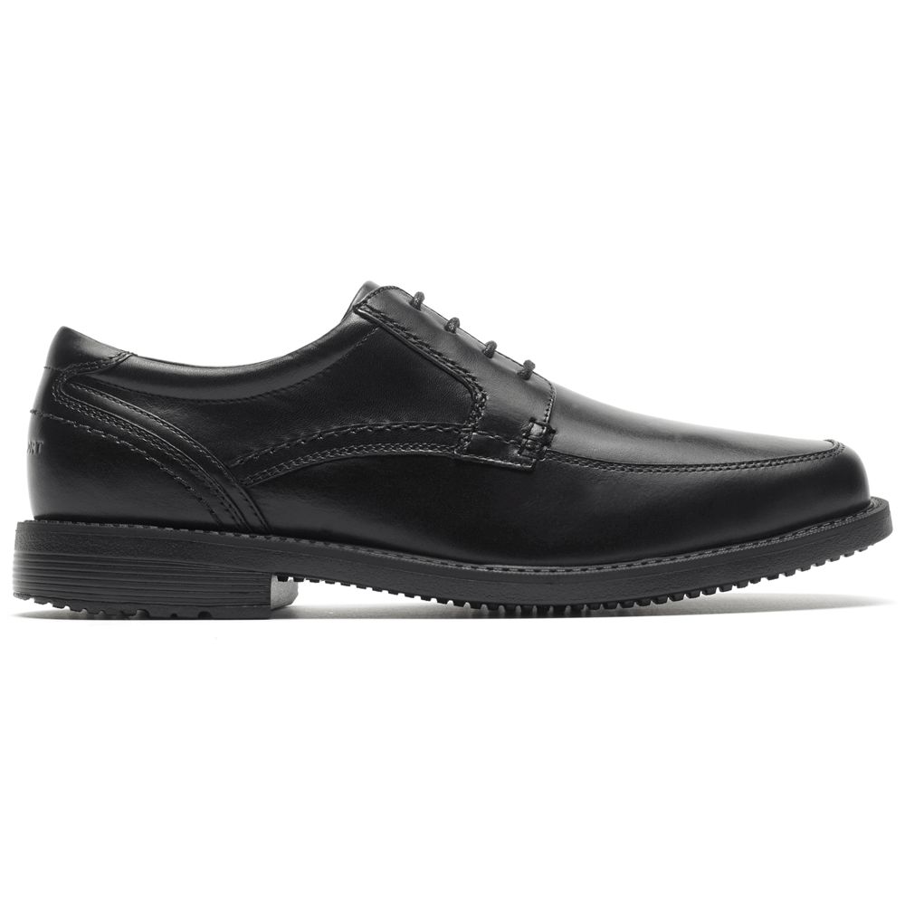 Sapatos Oxford Homem Rockport Style Leader 2 Apron Toe Pretas,Portugal AYCJR-1927